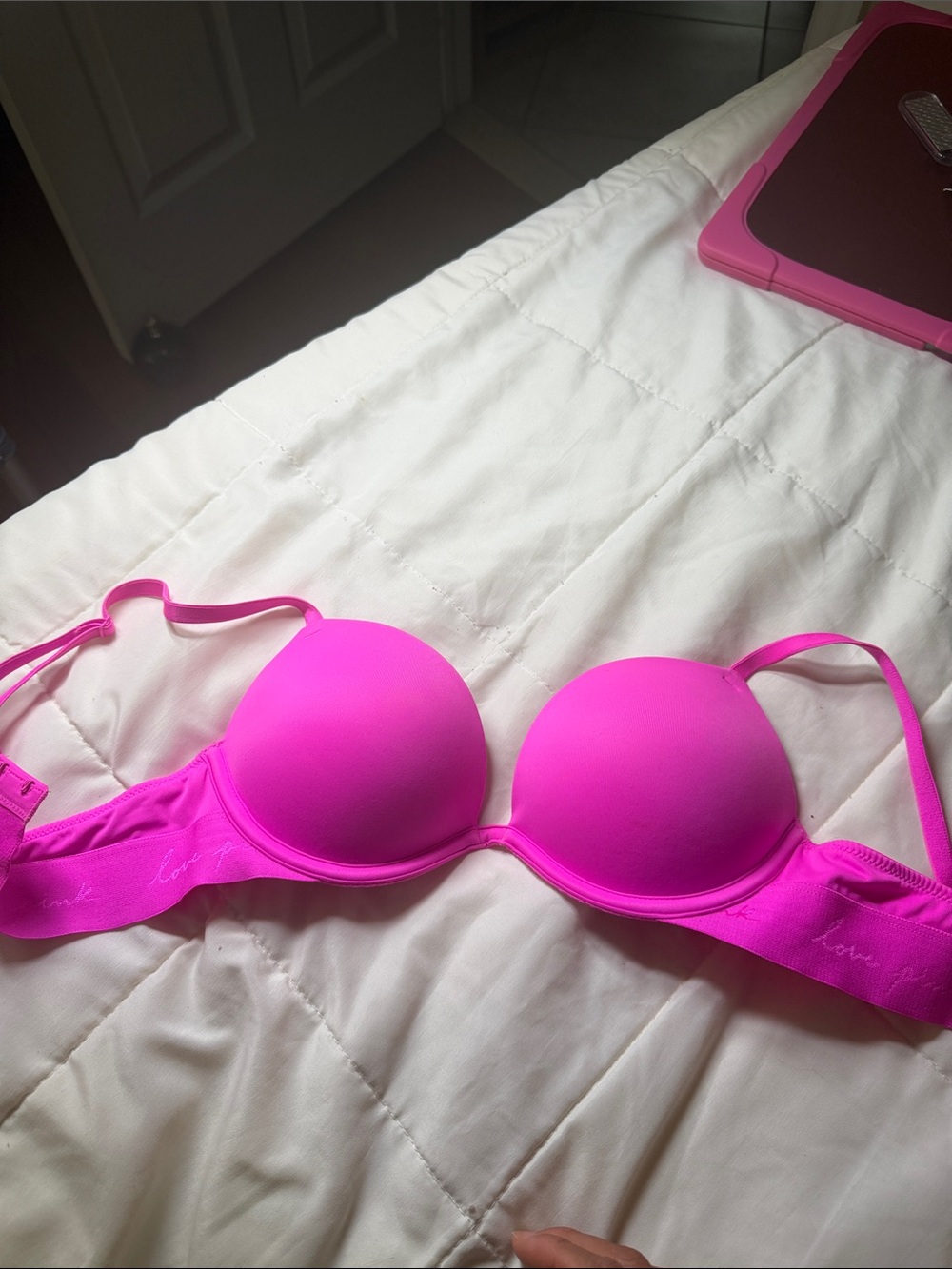 PINK Victoria's Secret Neon Pink T-Shirt Bra